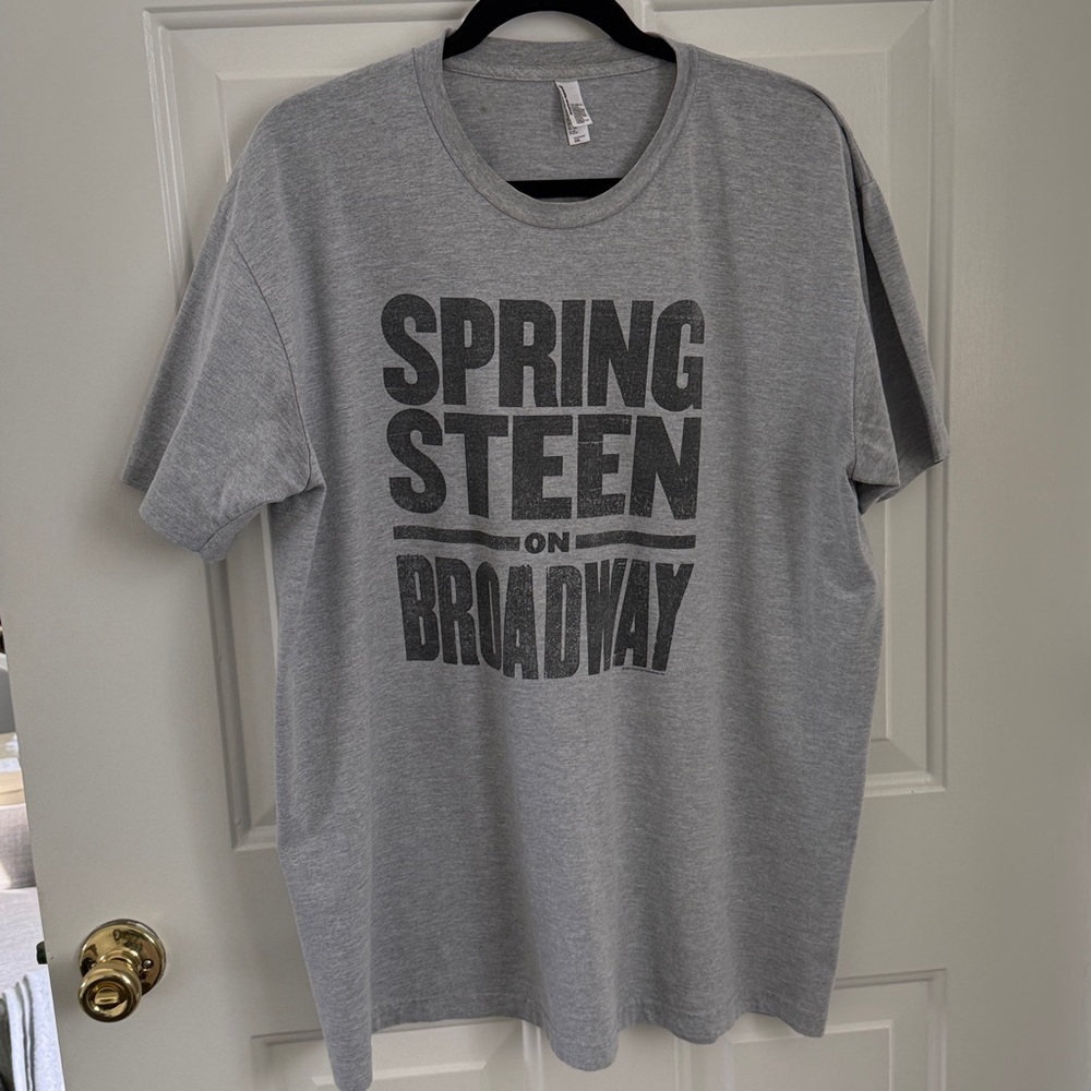 Springsteen on Broadway Gray Tee Shirt by American Apparel - Size 2XL